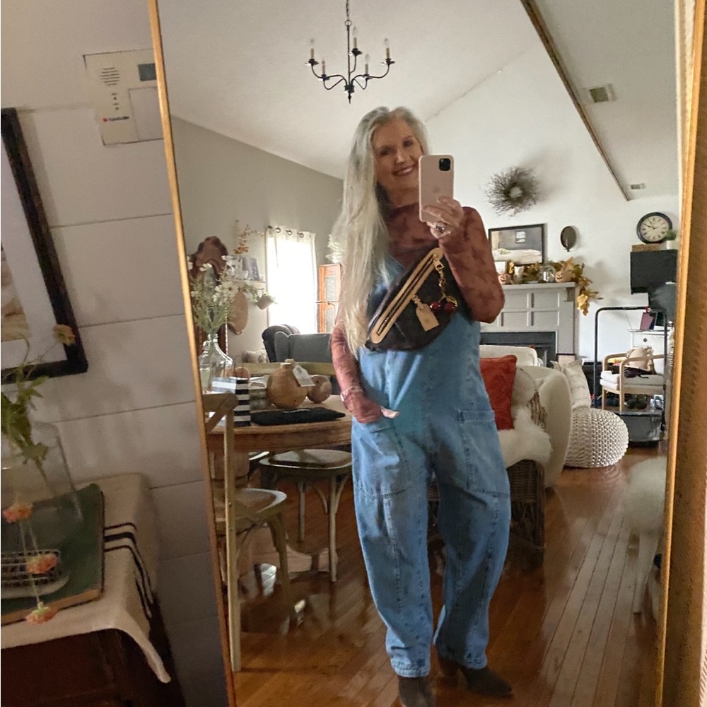 Free People hot shot denim overalls